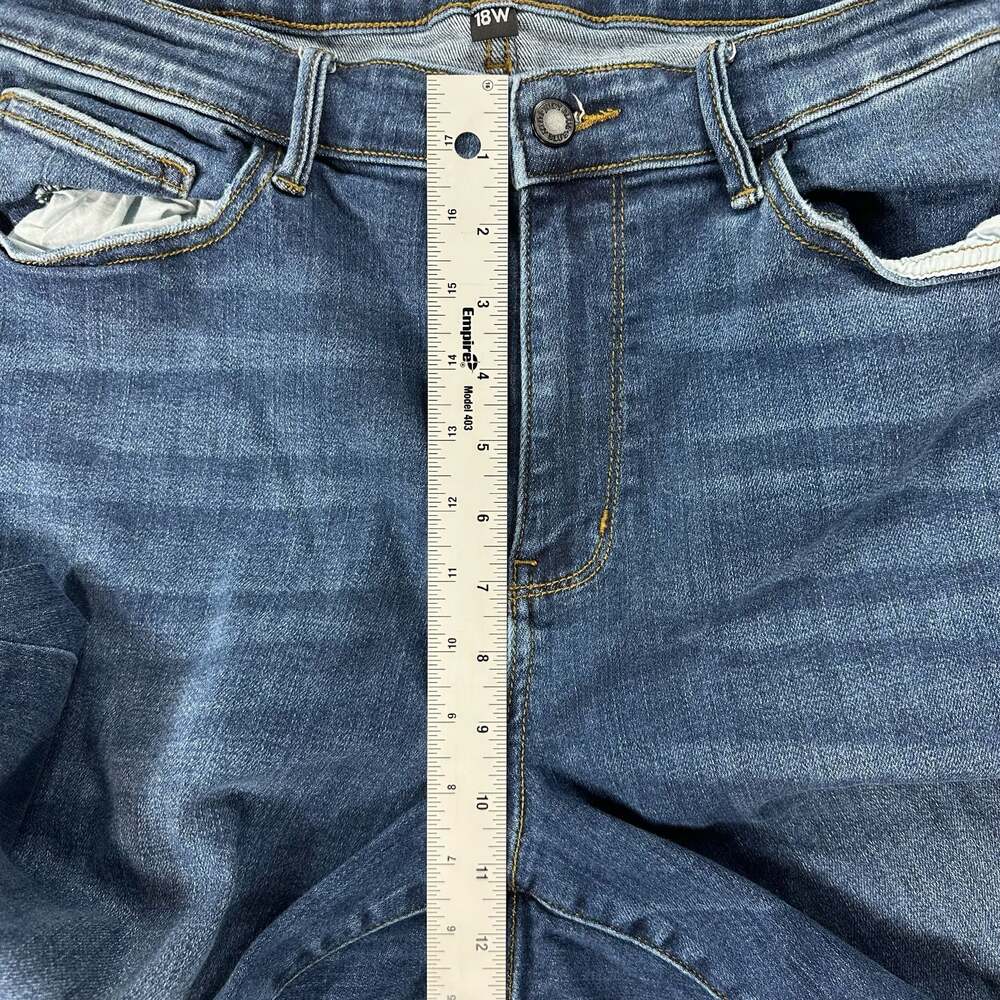 Judy Blue Bootcut Jeans Size 18W Dark Wash Frayed Hem Womens - Picture 10 of 11